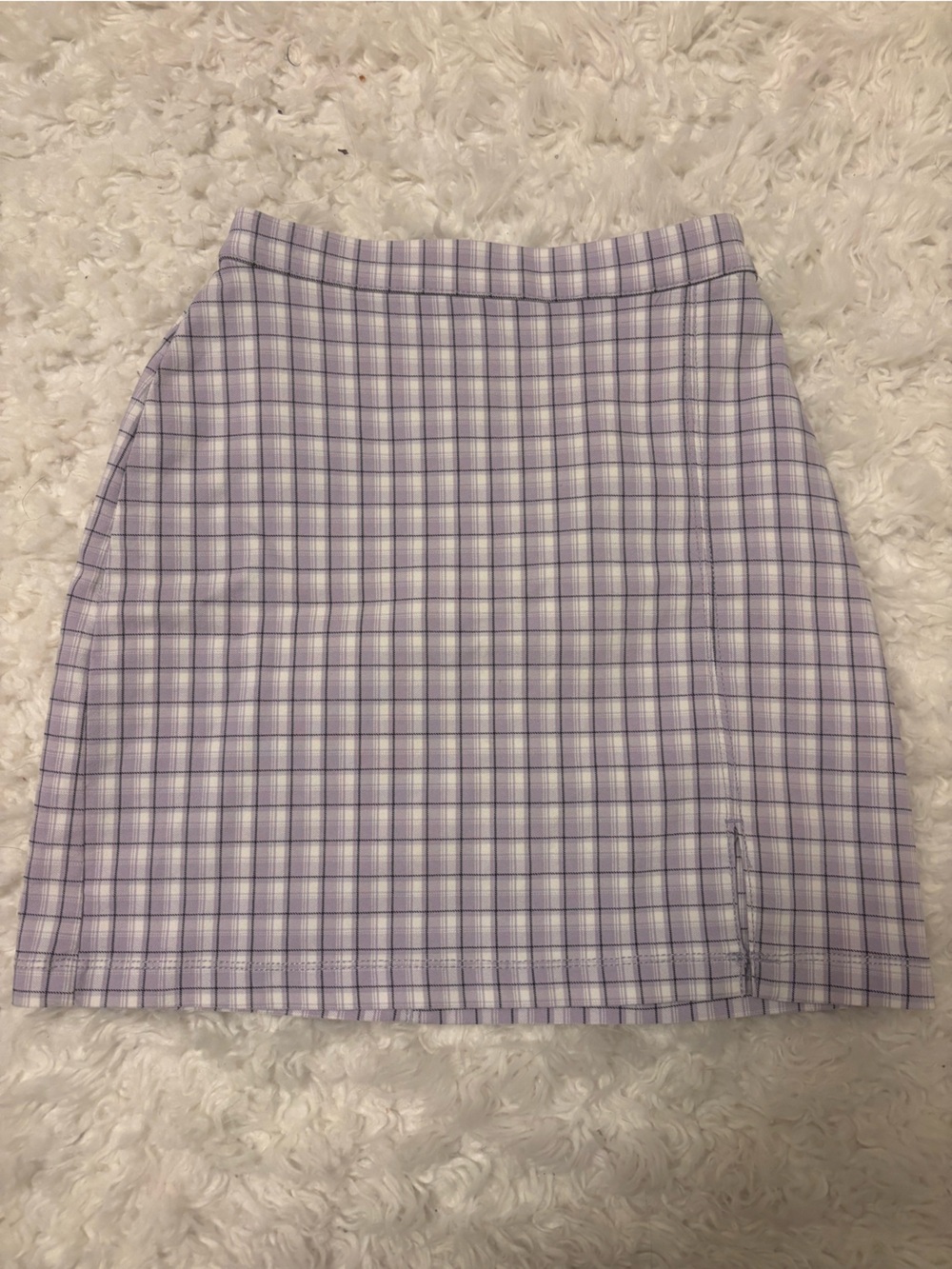 Hollister Lavender Plaid Pencil Skirt